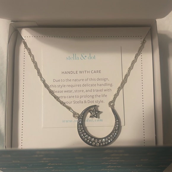 Stella & Dot Pave Crescent Necklace - Picture 7 of 7